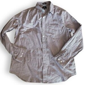 Ben Sherman men’s button down collared shirt new sz L large long sleeve red blue